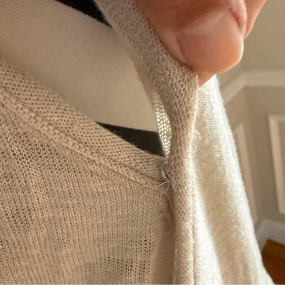 WE THE FREE PEOPLE Miss Rose Top Womens Beige Surplus Blouse Long Sleeve Medium - Picture 5 of 7